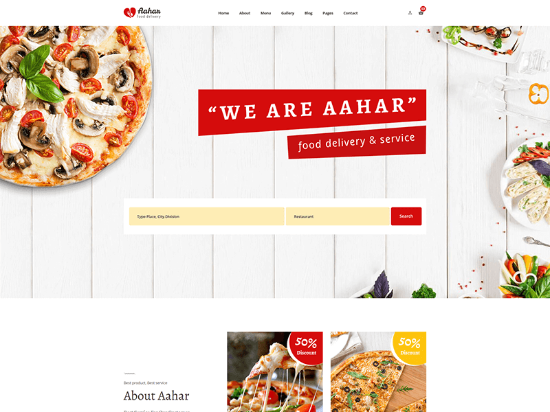 aahar-food-delivery-service-bootstrap4-template