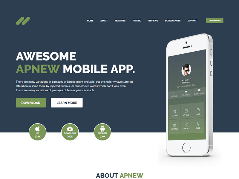 apnew-app-landing-page-html5-template