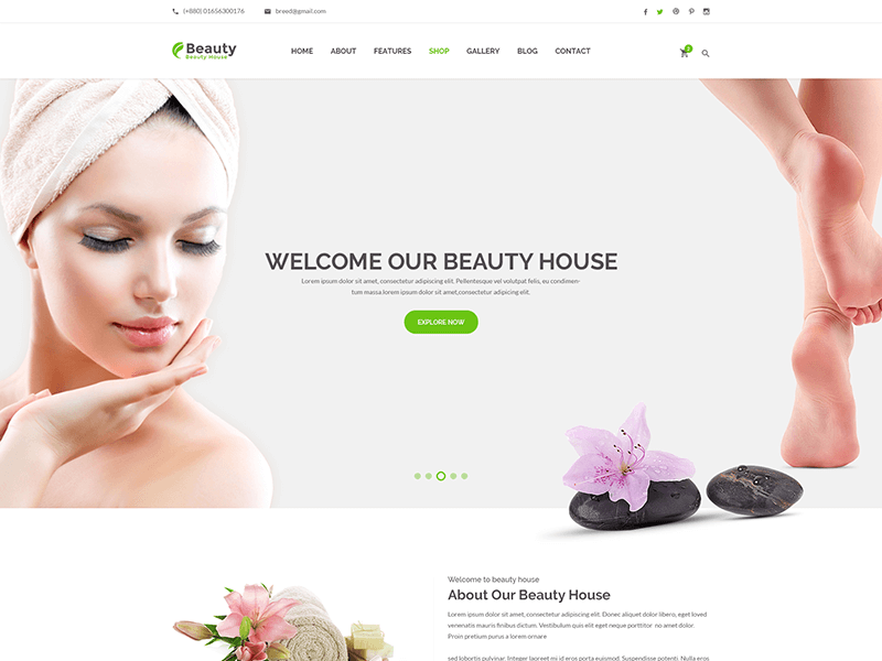 Beautyhouse – Health & Beauty HTML Template