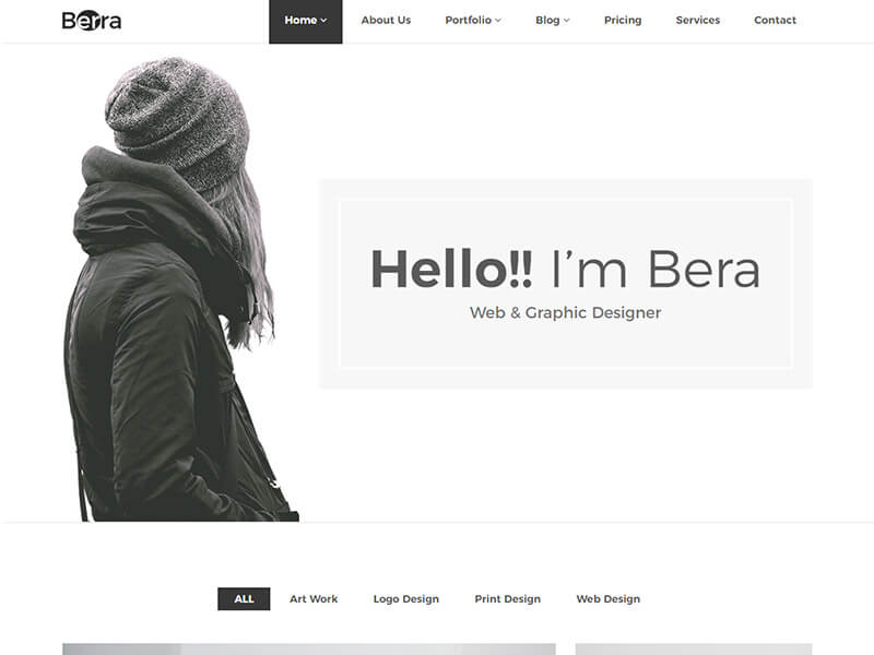 Berra – Minimal Personal Portfolio HTML Template