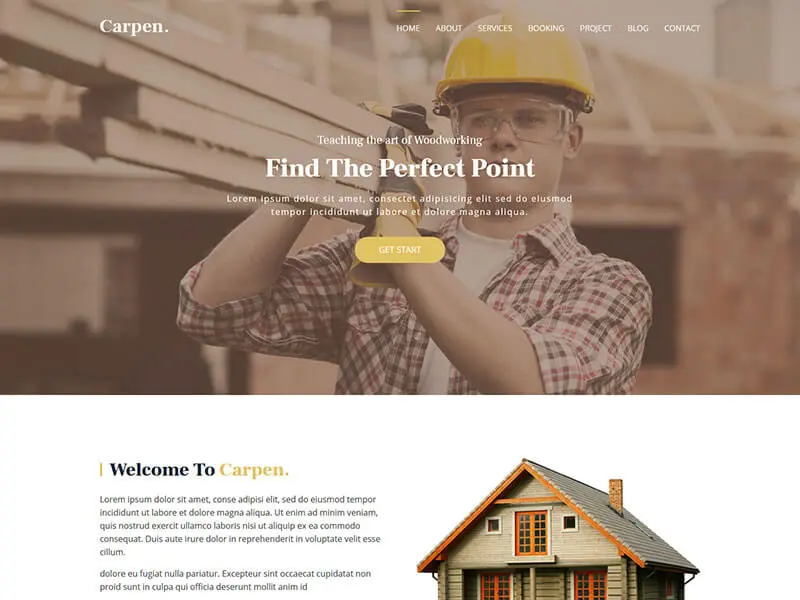 Carpen – Carpenter Service Landing Page Template