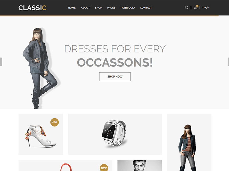 Classic – Responsive eCommerce Bootstrap Template