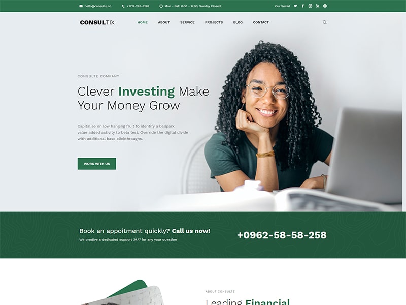 Consultix – Investment Company Bootstrap 5 Template