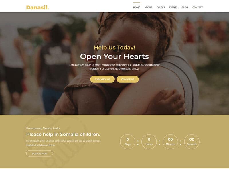 danasil-non-profit-landing-page-template