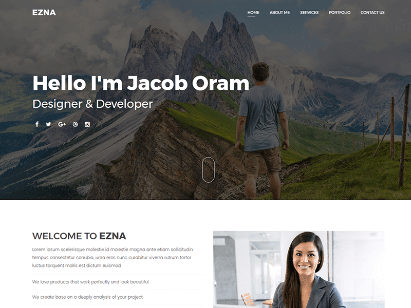 Ezna – Personal Portfolio Template