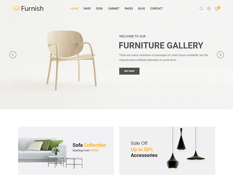 Furnish – Minimal Furniture HTML Template
