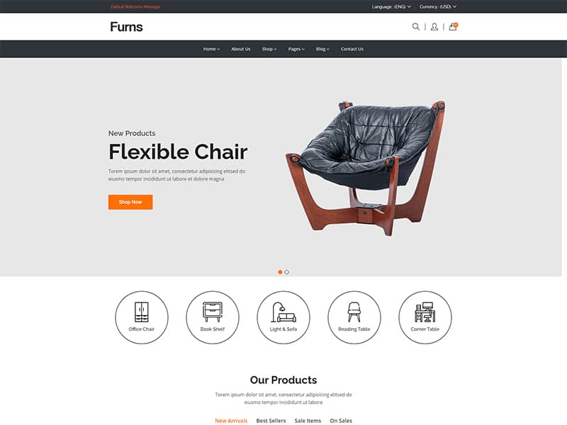 Furns – Furniture eCommerce HTML Template