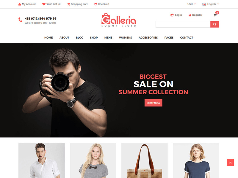 Galleria – eCommerce HTML5 Template