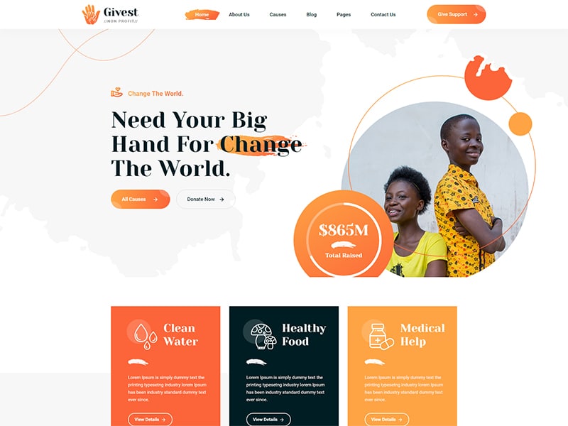 Givest – Charity Bootstrap 5 HTML Template