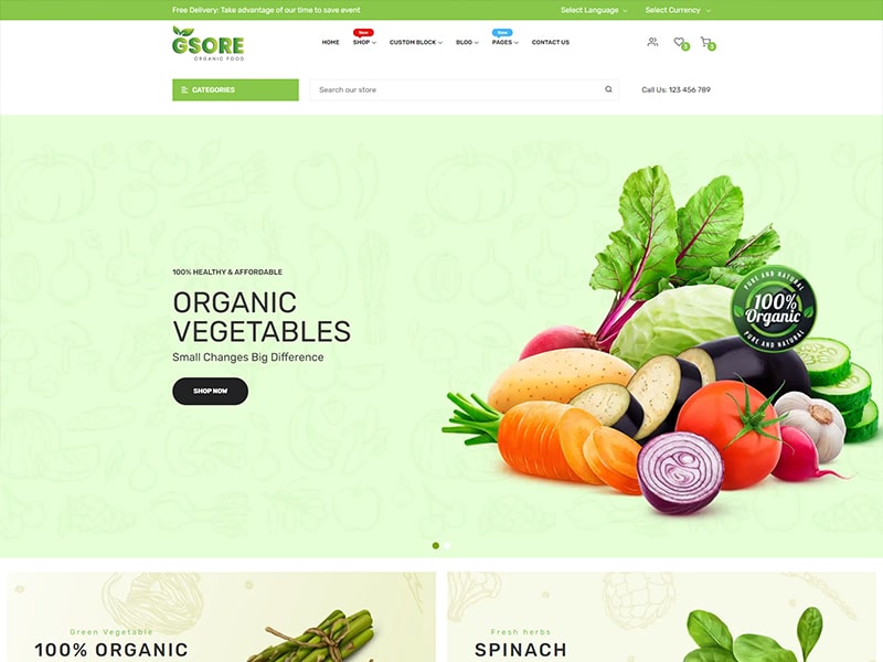 Gsore – Grocery and Organic Food Shop HTML Template