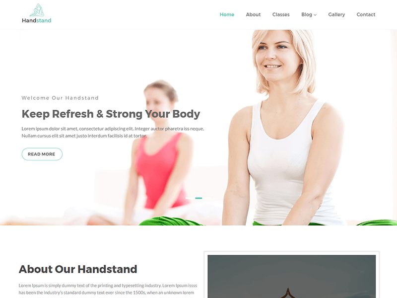 Handstand – Yoga and Fitness HTML Template