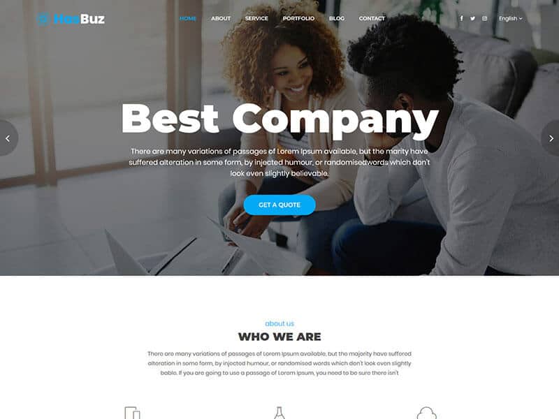 Hasbuzz – Busines HTML Template