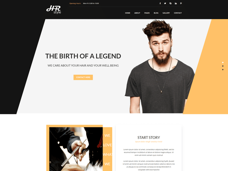 HR style – Salon & Hair Styling HTML Template