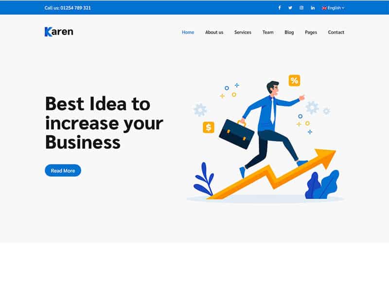 Karen – Corporate Business Bootstrap 4 Template