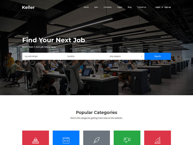 Keller – Job Board HTML Template