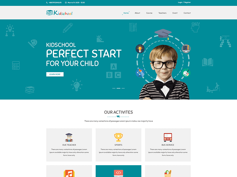 Kidschool – Education HTML Template
