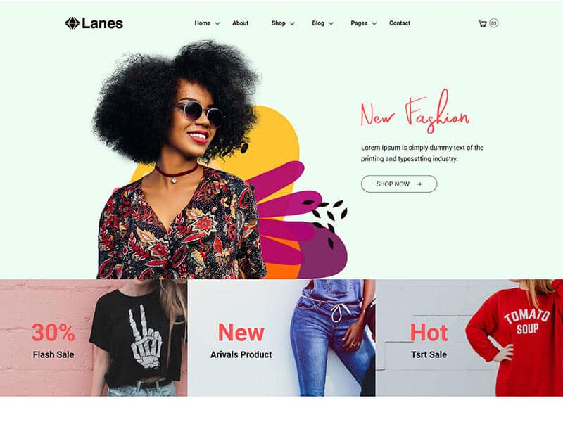 lanes-fashion-store-html-template