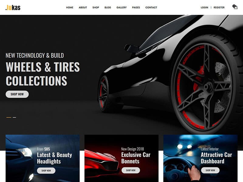 Lukas – Car Parts Store eCommerce HTML Template