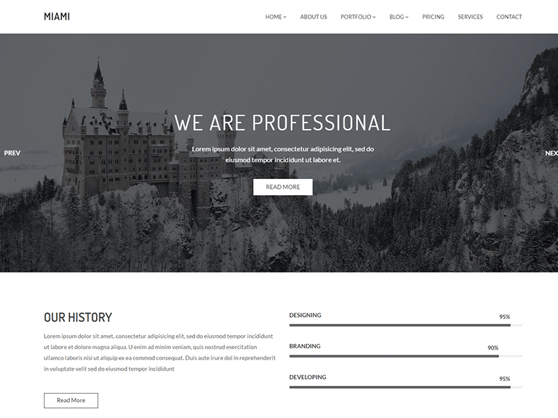 Miami – Minimal Portfolio HTML Template