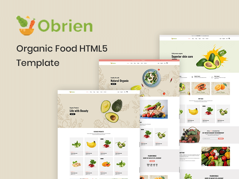 Obrien – Organic Food HTML5 Template