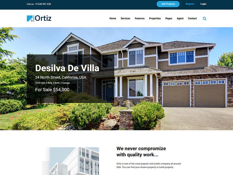 Ortiz – Real Estate HTML5 Template