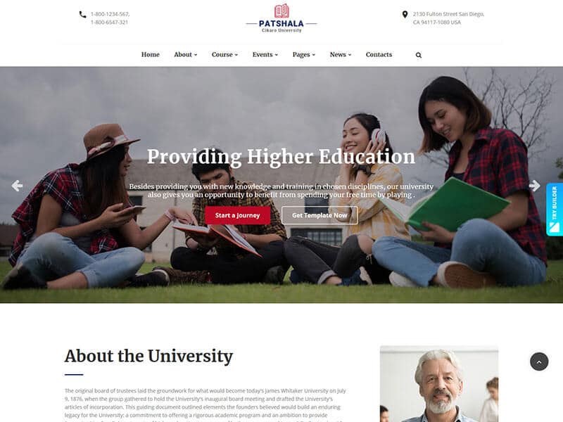 Patshala – Education HTML Template with Page Builder
