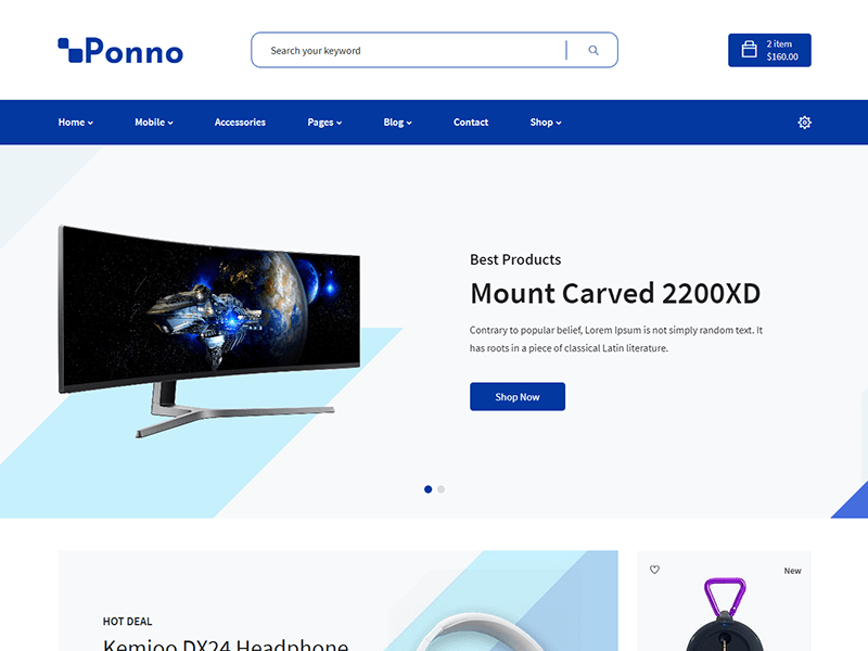 Ponno – Electronics Store HTML Template