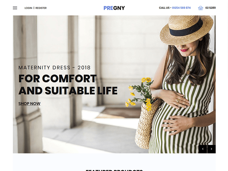 Pregny – Maternity Shop HTML Template