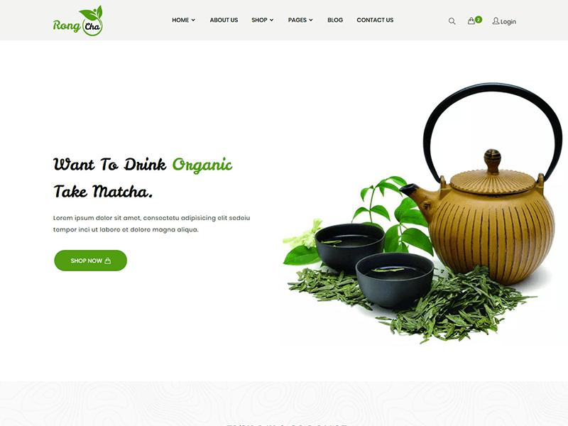 Rongcha – Green Tea/Matcha Store Template
