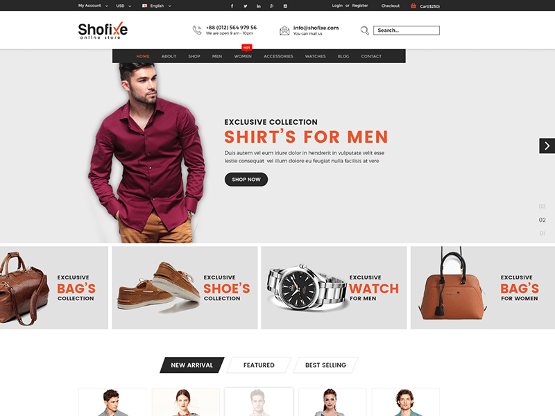 Shofixe – Fashion HTML Template