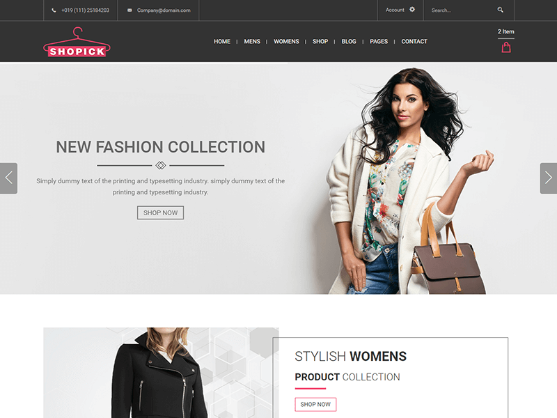 Shopick – Fashion Store HTML Template