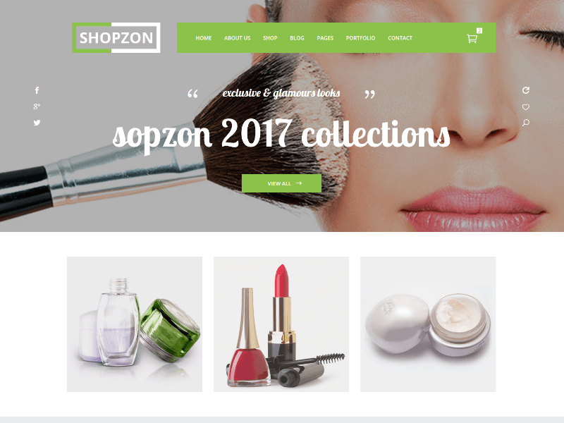Shopzon – Cosmetic Store HTML Template