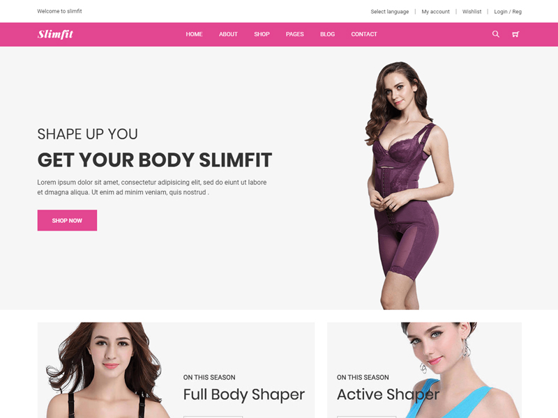 Slimfit – Shapewear HTML Template