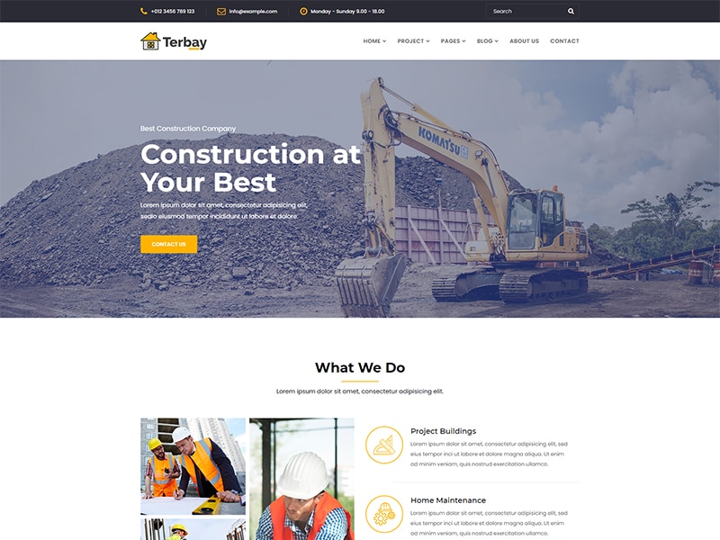 Terbay – Construction Bootstrap5 Template