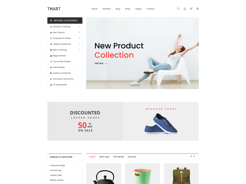 Tmart – Minimal eCommerce HTML Template