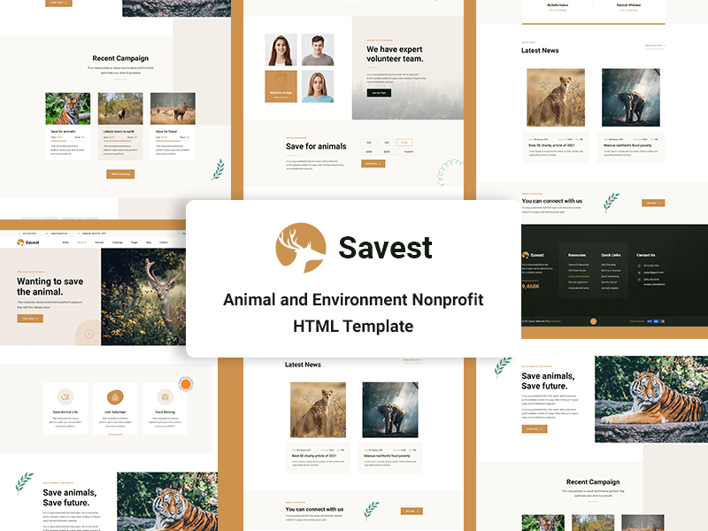 Savest - Animal Shelter Website Template