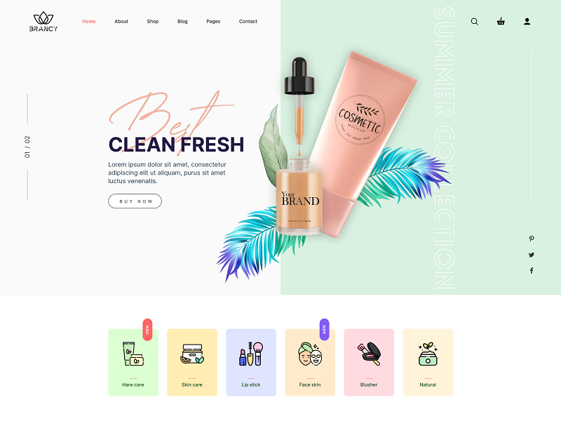 Brancy - Cosmetic & Beauty Salon Website Template